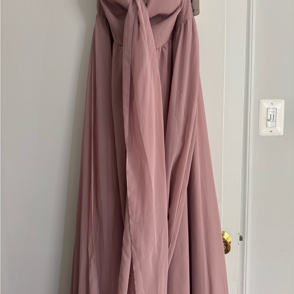 Revelry Rose Quartz Convertible Chiffon Dress